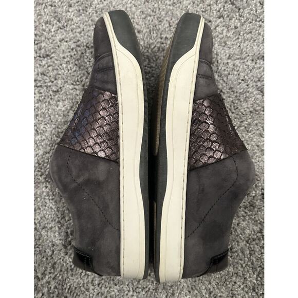 Johnston Murphy Women's Slip On Sneakers‎ Sz 6M Gray Suede Reptile Comfort Shoes - Picture 9 of 14